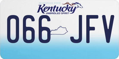 KY license plate 066JFV
