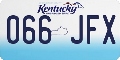 KY license plate 066JFX
