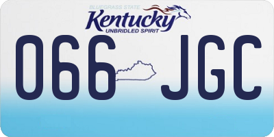 KY license plate 066JGC