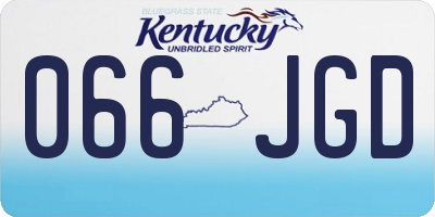KY license plate 066JGD