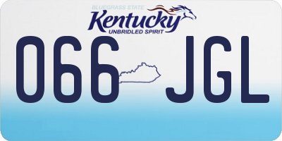 KY license plate 066JGL
