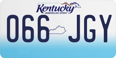 KY license plate 066JGY