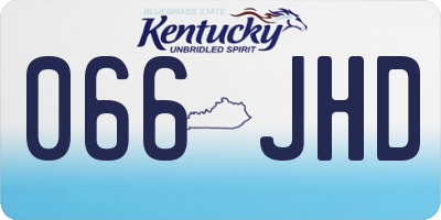 KY license plate 066JHD