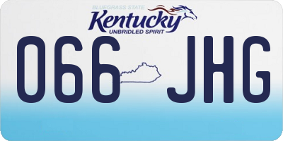 KY license plate 066JHG