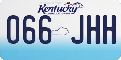 KY license plate 066JHH