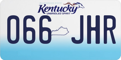 KY license plate 066JHR