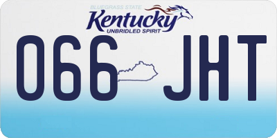KY license plate 066JHT