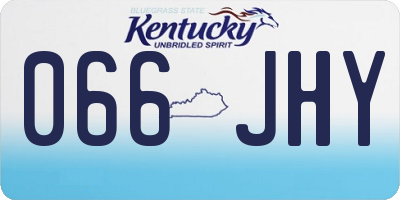 KY license plate 066JHY