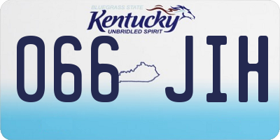 KY license plate 066JIH