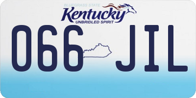 KY license plate 066JIL
