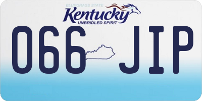 KY license plate 066JIP