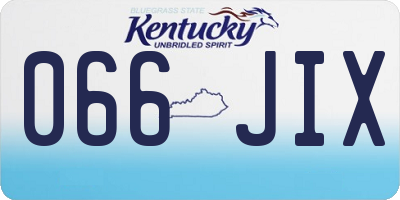 KY license plate 066JIX