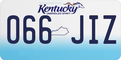 KY license plate 066JIZ