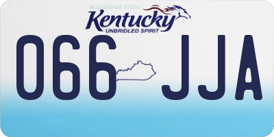 KY license plate 066JJA