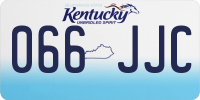 KY license plate 066JJC