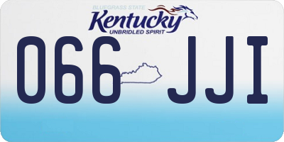 KY license plate 066JJI