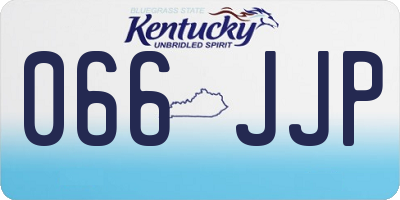 KY license plate 066JJP