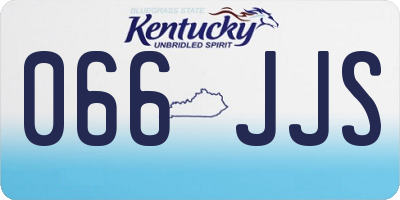 KY license plate 066JJS