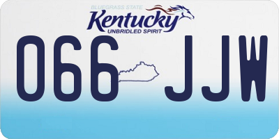 KY license plate 066JJW