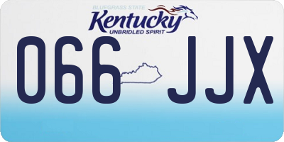 KY license plate 066JJX