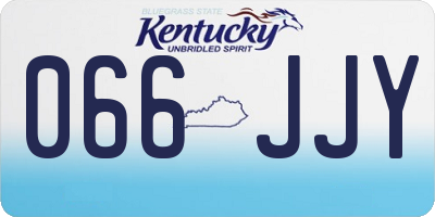 KY license plate 066JJY