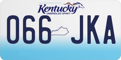 KY license plate 066JKA