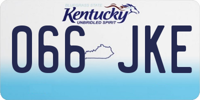 KY license plate 066JKE