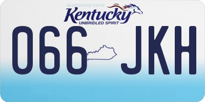 KY license plate 066JKH
