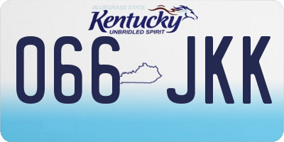 KY license plate 066JKK