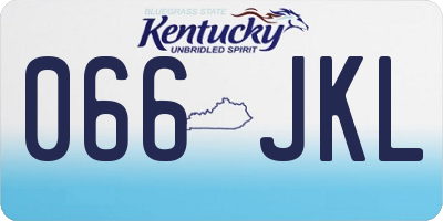 KY license plate 066JKL