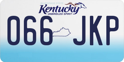 KY license plate 066JKP