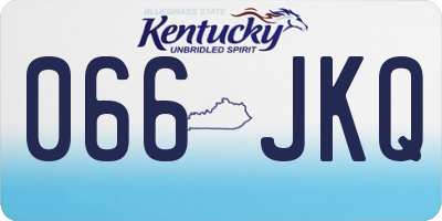 KY license plate 066JKQ