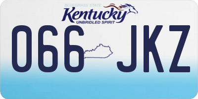 KY license plate 066JKZ