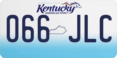 KY license plate 066JLC