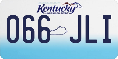 KY license plate 066JLI