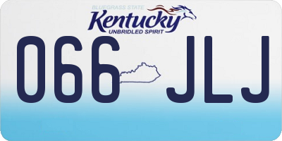 KY license plate 066JLJ