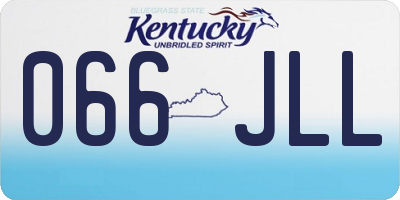 KY license plate 066JLL