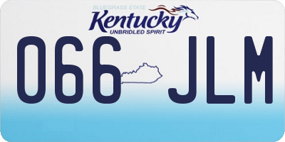 KY license plate 066JLM