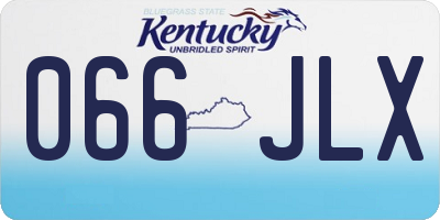 KY license plate 066JLX