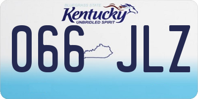 KY license plate 066JLZ