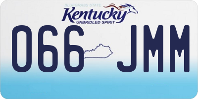 KY license plate 066JMM