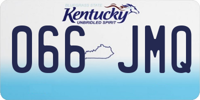 KY license plate 066JMQ