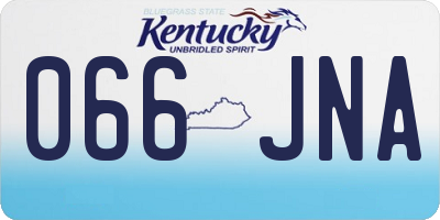 KY license plate 066JNA