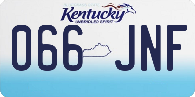 KY license plate 066JNF