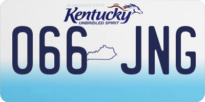 KY license plate 066JNG