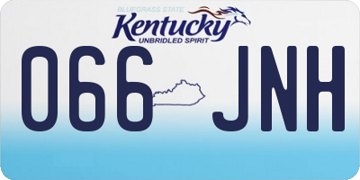 KY license plate 066JNH