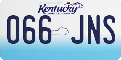 KY license plate 066JNS