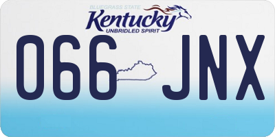 KY license plate 066JNX