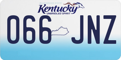 KY license plate 066JNZ