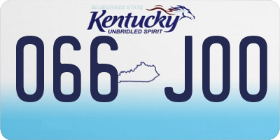 KY license plate 066JOO